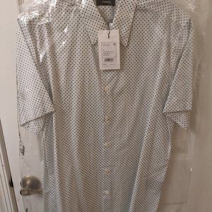 Theory King Fisher Multi Witan Print Dress Shirt M